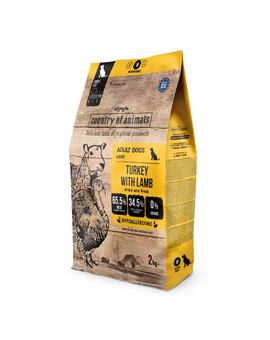COUNTRY OF ANIMALS Dog Turkey with Lamb M 2 kg krůta s jehněčím, krmivo pro psy