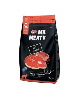 MR MEATY Dog Beef with Goat M 9 kg hovězí s kozím masem granule pro psy