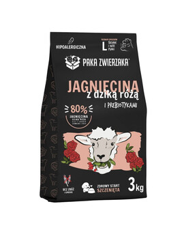 PAKA ZWIERZAKA granule Jehněčí a šípková růže pro štěňata L 3 kg