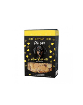 FITMIN For Life Mini sušenky - pamlsek pro psa s nižším obsahem cukru a lepku 180 g