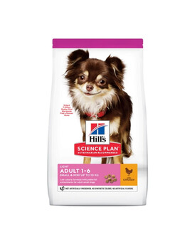 HILL'S Science Plan Adult Light Small Mini Chicken 6 kg kuřecí, pro dospělé psy malých a miniaturových plemen
