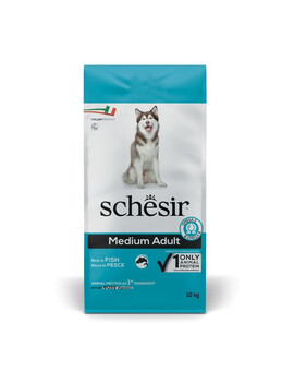 SCHESIR Original Medium Adult Ryby 12 kg granule pro dospělé psy středních plemen