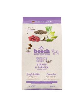 BOSCH HPC Soft Adult 800 g monoproteinové krmivo pro psy s pštrosem a tapiokou