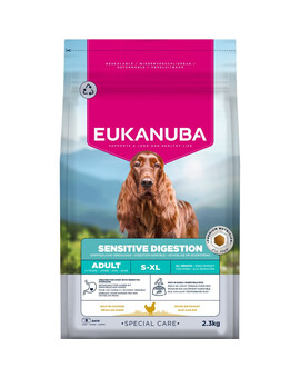 EUKANUBA Special Care Adult Dogs with Sensitive Digestion 2,3 kg krmivo pro dospělé psy s citlivým zažíváním