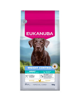 EUKANUBA Special Care Weight Control Adult Large Breeds 15 kg krmivo podporující kontrolu hmotnosti pro psy velkých plemen