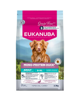 EUKANUBA Special Care Adult Mono-Protein Duck 2,3 kg krmivo pro dospělé psy, bohaté na čerstvě mraženou kachnu