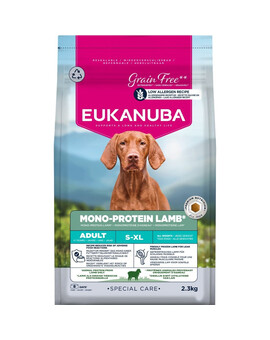 EUKANUBA Special Care Adult Mono-Protein Lamb 2,3 kg krmivo pro dospělé psy, bohaté na čerstvě zmražené jehněčí