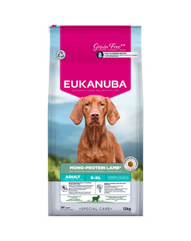 EUKANUBA Special Care Adult Mono-Protein Lamb 12 kg krmivo pro dospělé psy, bohaté na čerstvě mraženou jehněčinu