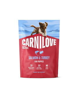 CARNILOVE Active Dog Salmon & Turkey Puppies 1,5 kg losos a krůta, pro dorůstající štěňata