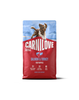 CARNILOVE Active Dog Salmon & Turkey Puppies 4 kg losos a krůta, pro dorůstající štěňata