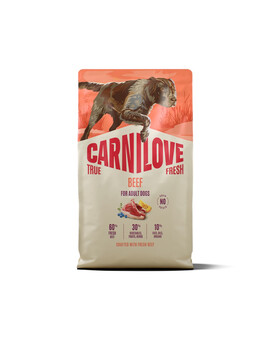 CARNILOVE True Fresh Dog Beef Adult 4 kg granule s čerstvým hovězím masem pro dospělé psy