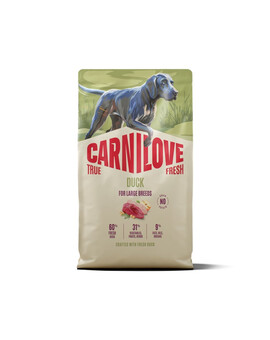 CARNILOVE True Fresh Dog Duck Junior Large 4 kg granule s čerstvou kachnou pro juniory velkých plemen
