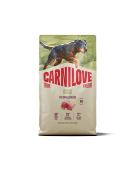 CARNILOVE True Fresh Dog Duck Adult Small Breeds 4 kg granule s čerstvou kachnou pro dospělé psy malých plemen
