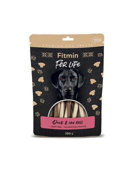FITMIN For Life Duck&Cod roll 200 g pásky s kachnou a treskou pamlsek pro psa
