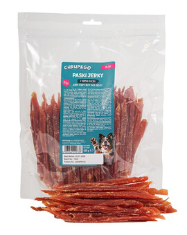 CHRUP&GO Jerky Strips s kachními prsy 500g Psí pamlsek