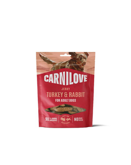 CARNILOVE Dog Jerky Turkey and Rabbit 100g przysmaki z indykiem i królikiem dla dorosłych psów