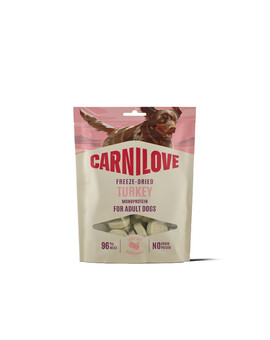 CARNILOVE Dog Freeze Dried Turkey 60g liofilizované pamlsky s krůtím masem pro psy