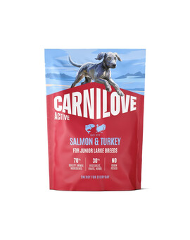 CARNILOVE Active Dog Salmon & Turkey 1,5 kg Junior Large Breeds łosoś i indyk, dla dorastających juniorów ras dużych