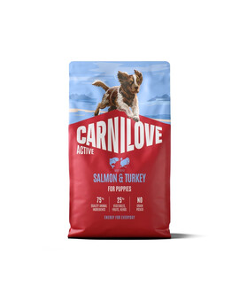 CARNILOVE Active Dog Salmon & Turkey Puppies 4 kg łosoś i indyk, dla dorastających szczeniąt