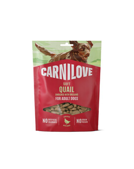CARNILOVE Dog Soft Snack Quail 200g miękkie przysmaki z przepiórką dla dorosłych psów