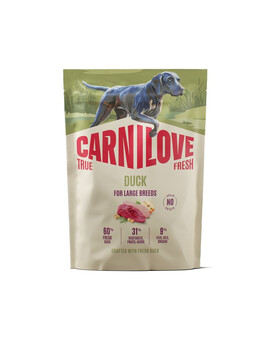 CARNILOVE True Fresh Dog Duck Adult Large Breeds 1,5kg sucha karma ze świeżą kaczką dla dorosłych psów dużych ras
