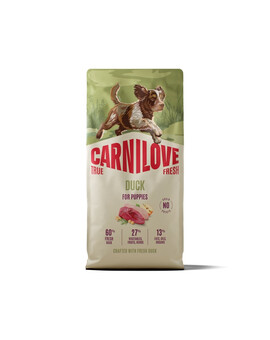 CARNILOVE True Fresh Dog Duck Puppies 12 kg sucha karma ze świeżą kaczką dla szczeniąt