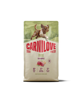 CARNILOVE True Fresh Dog Duck Puppies 4 kg sucha karma ze świeżą kaczką dla szczeniąt