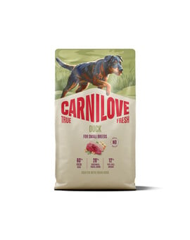 CARNILOVE True Fresh Dog Duck Adult Small Breeds 4 kg sucha karma ze świeżą kaczką dla dorosłych psów małych ras