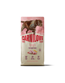 CARNILOVE True Fresh Dog Turkey Adult 12 kg sucha karma ze świeżym indykiem dla dorosłych psów