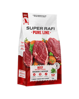 SUPER RAFI Pure Line Hovězí s batáty 9 kg krmivo pro psy