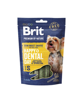 BRIT Premium by Nature Dog Dental Snack S 7 szt. patyczki dentystyczne z kolagenem i spiruliną dla psów małych