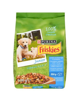 FRISKIES Junior s kuřecím masem, přídavkem mléka a zeleninou 500 g