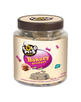 LOLO PETS Suchary pro psy S čokoládové ve sklenici 210G
