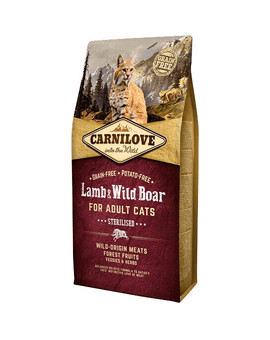 CARNILOVE Cat Sterilised Jehněčí/zvěřina 2 kg