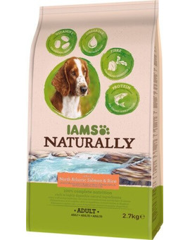 IAMS Naturally Adult Dog rich in North Atlantic Salmon & Rice 2,7 kg
