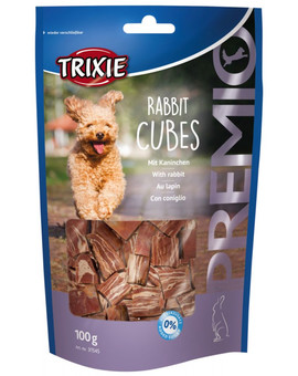 TRIXIE Pamlsek PREMIO Rabbit Cubes, králík, 100g