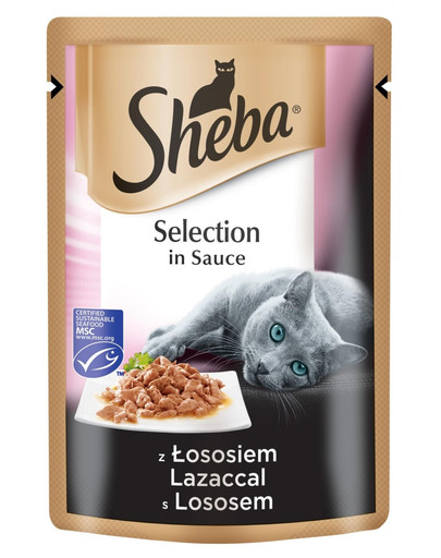 SHEBA Selection s lososem ve šťávě 85 g x 12