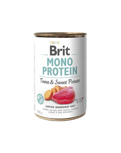 BRIT Mono protein tuna & sweet potato Tuňák a Sladké Brambory 400g