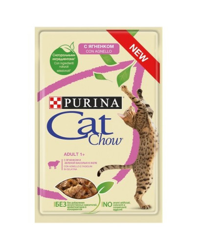PURINA Cat Chow Adult Jehněčía zelené fazolky 85 g