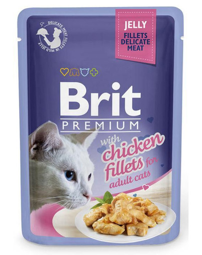 BRIT Premium Cat  Fillets in Jelly Chicken 85g