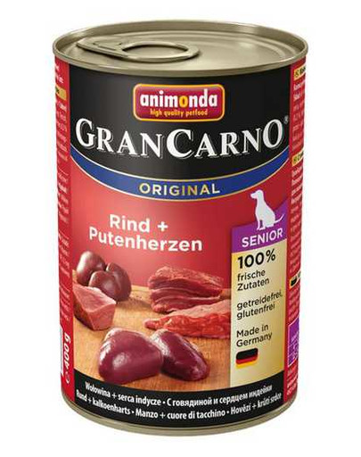 ANIMONDA Gran Carno Senior Kuře & krůtí srdce 400 g