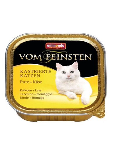 ANIMONDA Paštika pro kočky vom Feinsten Kastrierte krůtí a sýr  100 g