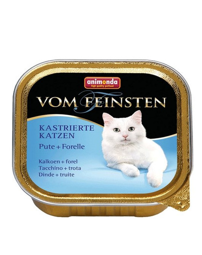 ANIMONDA Vom Feinsten paštika pro kastrované kočky krůta + pstruh 100 g