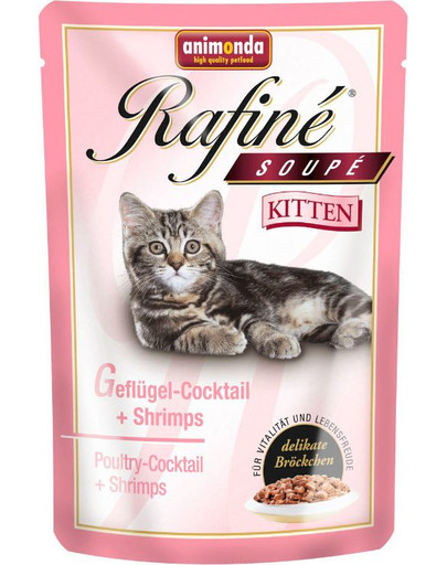 ANIMONDA Rafiné Soupé Kitten drůbeží koktejl & krevety (v omáčce) 100 g