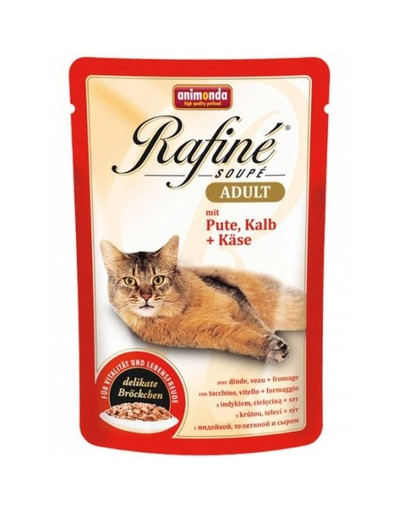ANIMONDA Rafiné Soupé Adult S Krůtí Telecím Masem A Sýrem 100 g