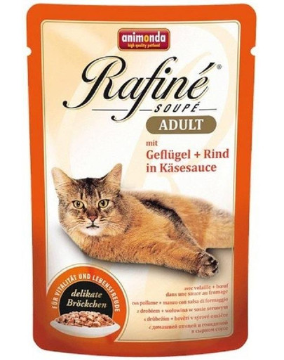 ANIMONDA Rafiné Soupé Adult  Drůbež A Hovězí Maso V Sýrové Omáčce 100 g