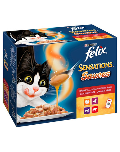 FELIX Sensations Sauces Maso V Omáčce 12X100 g