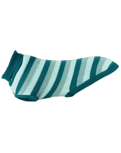 TRIXIE Svetr pro psy Burnaby, Petrol Blue/Mint, XS: 25 cm