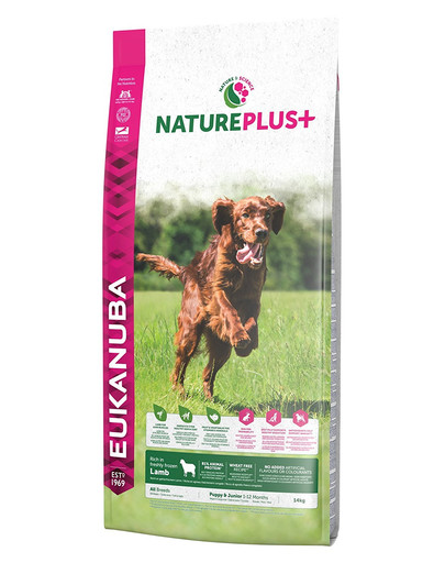 EUKANUBA Nature Plus+ Puppy & Junior Rich in freshly frozen Lamb 14 kg
