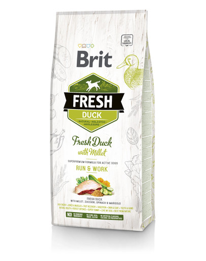 BRIT Fresh Duck & Millet Adult Run & Work 2,5 kg